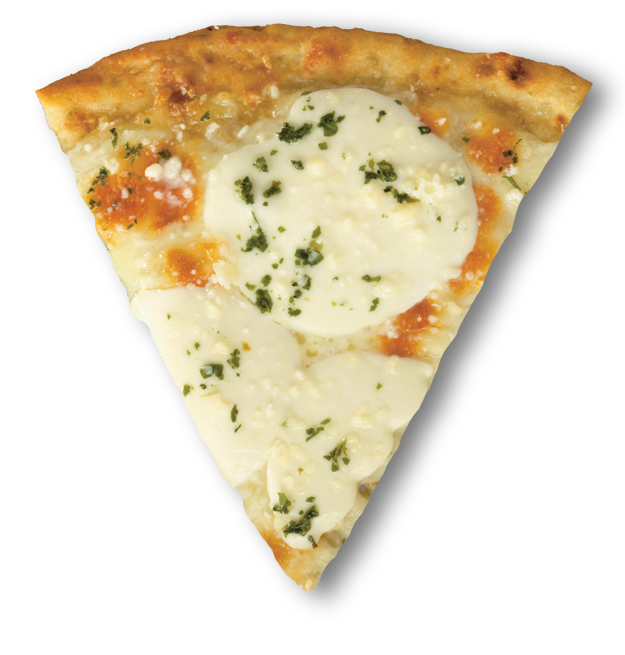 Bianco Pizza with Broccoli & Cheddar Crust Pizza Slice