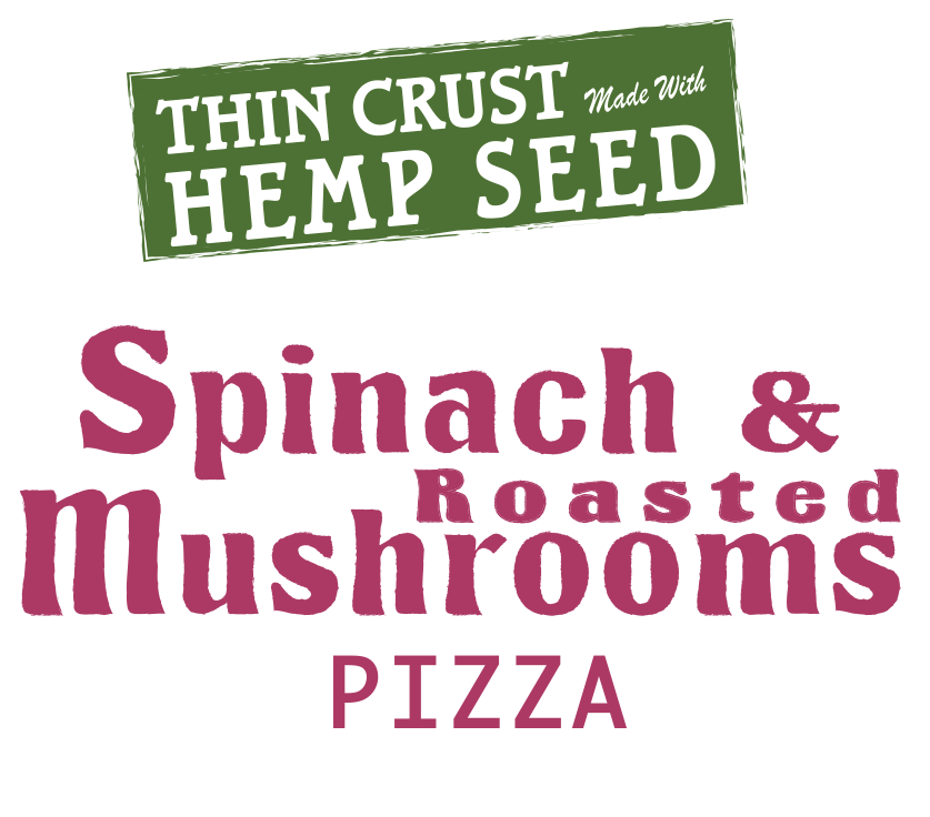 Spinach & Roasted Mushroom Pizza with Hemp Seed Crust