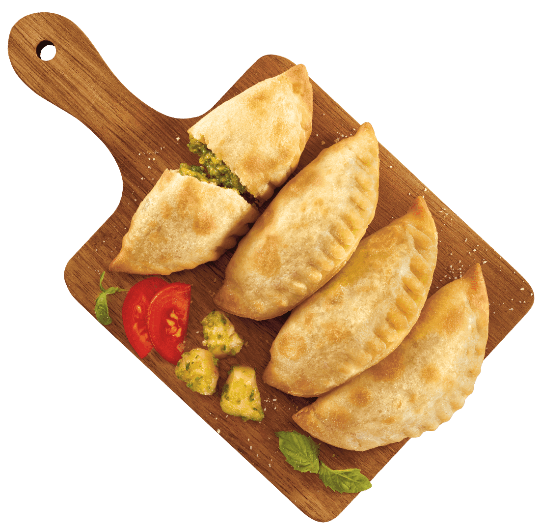 Chicken Pesto Mini Calzones Pizza Slice