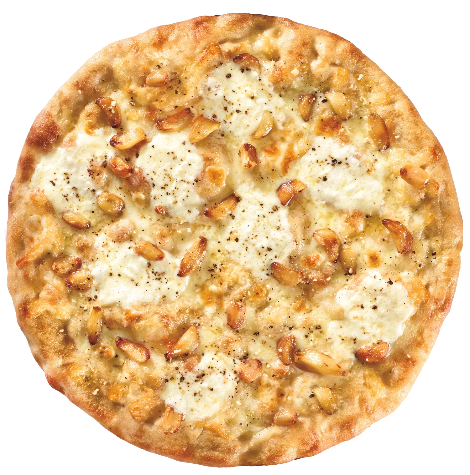 Roasted Garlic Bianco Pizza Slice